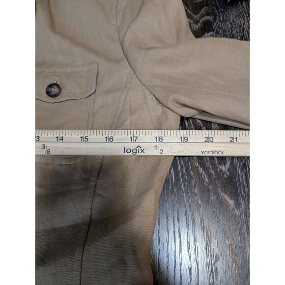 Ann Taylor Loft Cream Linen Blend Blazer 10 Petite - Picture 5 of 6